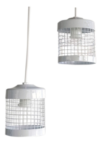 Colgante Rejilla Industrial Moderno Vintage 2 Luces - E27