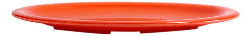 12 Platos Ovalados Tampiqueño Melamina 23 Cm - 12 Color Naranja
