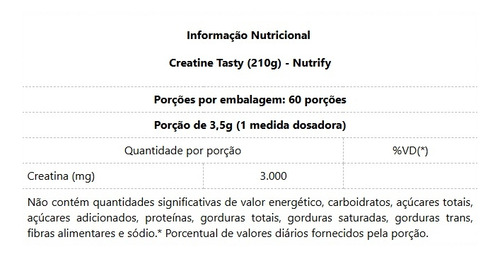 Creatina Monohidratada Nutrify 210g - Sabor: Limonada Suiça Limonada Suíça