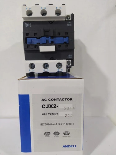 Contactor De 50amp Modelo Cjx2-5011 Bobina 220v Marca Andeli