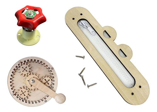 Busy Board Accesorios Cremallera Juguete Sensorial De Madera