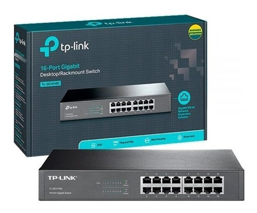 Switch De Con 16 Puertos Gigabit Tp Link Tl-sg1016d