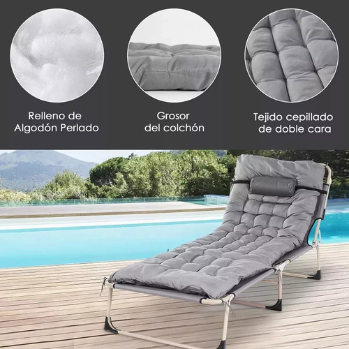 Esenzo cama plegable con colchon desmontable portatil