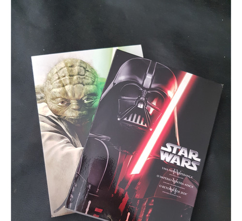 H4j45 Coleção Dvds Star Wars Trilogia Perfeito Novo Original