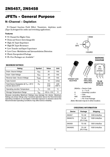Jfet Canal N 25v 10ma 2n 5457