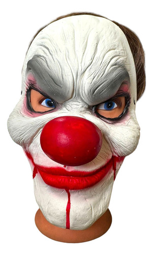 Máscara Palhaço Sorrindo Malicioso Com Elástico De Látex