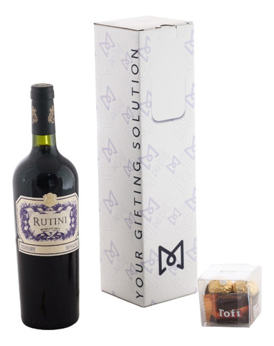 Estuche Rutini Merlot Con Cajita Dulce