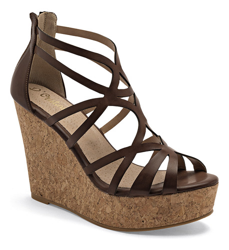 Sandalias Plataforma Mujer D Cristian Cafe 133-335