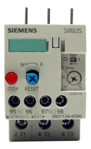 Relé Térmico Bimetalico Siemens 20.0-25.0 Amp 3ru1126-4db0