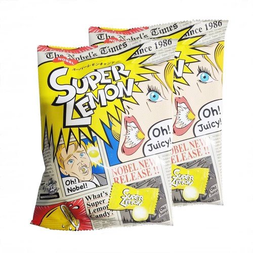 2 Pct Bala Super Lemon Doces Japoneses Azeda