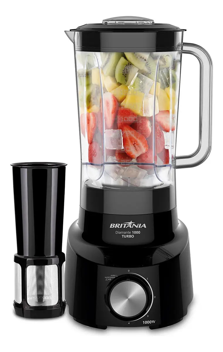 Liquidificador Turbo Diamante Blq 1000p Preto Britânia