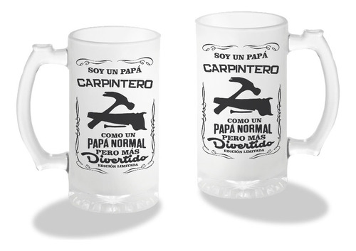 Tarro Cervecero, Papá Carpintero, Divertido,16oz,para Regalo