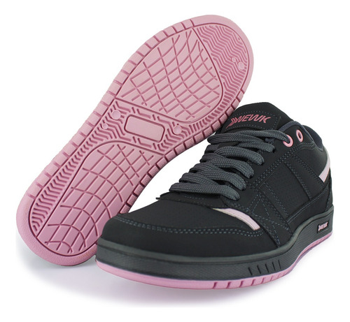 Tenis Newk Mujer Linea Dudley Color Gris Rosa