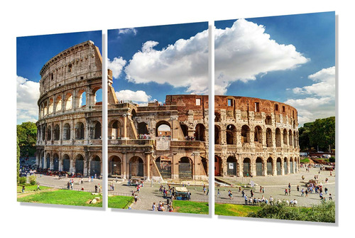 Cuadro Trip 60x90 Coliseo Romano Grandes Edificios Italia