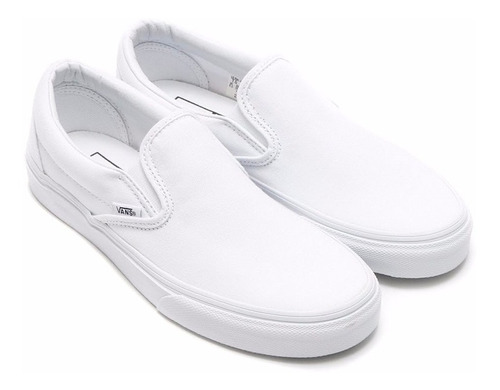 Tenis Vans Classic Slip-on Blancos Sin Agujetas 0eyew00 | Mercado Libre