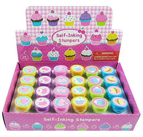 Tiny Mills - 24 Sellos De Cupcakes Niños, Bolsas De Re...