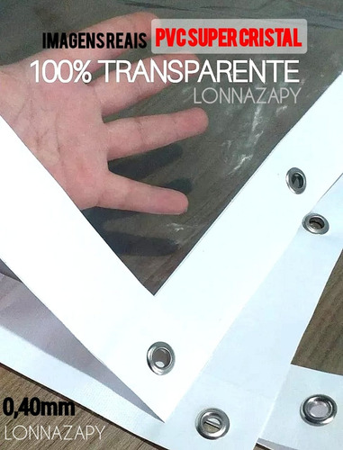 Plástico Lona Pvc Cristal Transparente Com Ilhós - M01 Bainha Cristal - Favor Ler Descrição