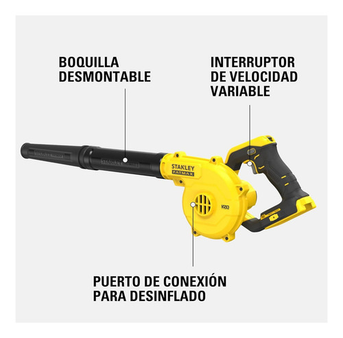 Sopladora Inalambrico 20v Baretool Sopladora Stanley