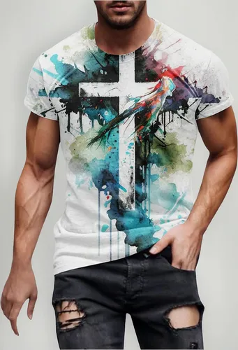 Camisetas En V Para Hombre, Cómodas, Con Estampado Cómodo, M