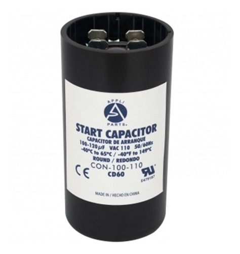 Capacitor De Arranque 100-120 Uf Mfd 110vac Motor Eléctrico