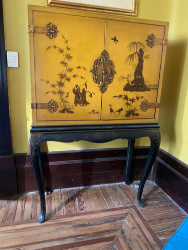 Mueble Bar Oriental Chino Antiguo Cedro