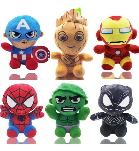 6pcs Marvel's The Avengers Peluche Muñeca Cumpleaño Regalo A