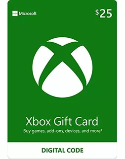 25 Codigo Digital De La Tarjeta De Regalo Xbox