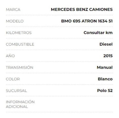 Imagen 5 de 6 de Mercedes Benz Bmo 695 Atron 1634 51
