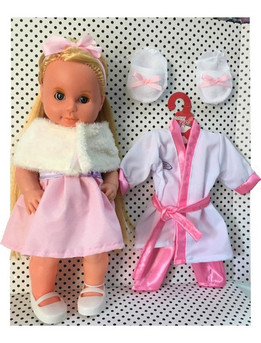 Imagen 5 de 10 de Muneca Lovely Girl C/ Set Ropa 40cm Original Pce 905 Bigshop