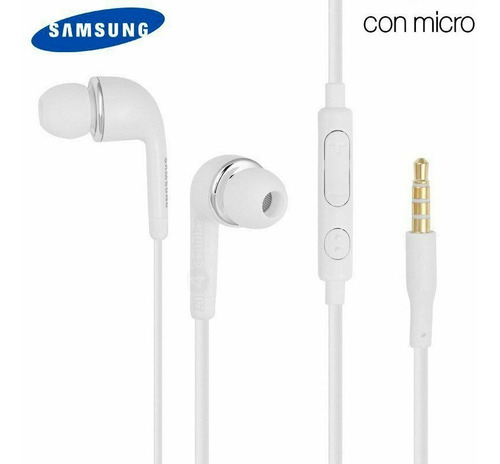 Imagen 1 de 5 de Manos Libre Samsung Eo-eg900bw Color Blanco Oem Original