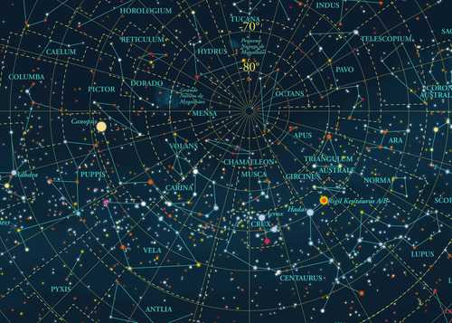 Carta Celeste - Mapa Completo Do Céu Com Objetos Messier