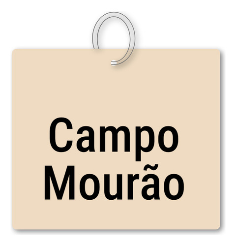 Chaveiro Campo Mourão Mdf Recordação Mochila Bolsa Mala Tag