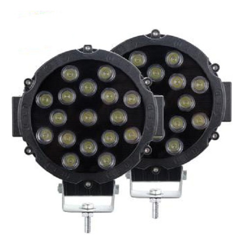 Neblinero 51w 6k 17 Led Negro O Rojo 5300 Lm 9-36v Aluminio 