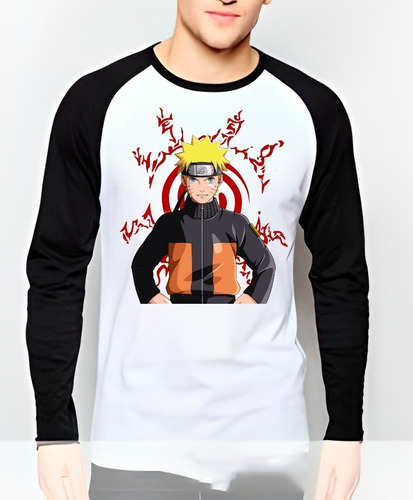 Polera Naruto Manga Larga Estampada Dtf Cod 001