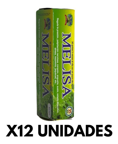 Melisa Gotas 30ml Regula Nervios Ansiedad 12 Unidades