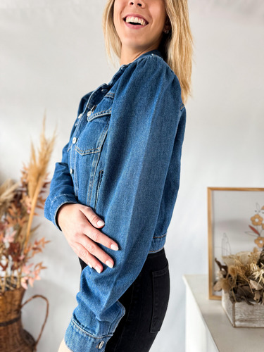 Campera Jean Lulyna Manga Princesa Mujer