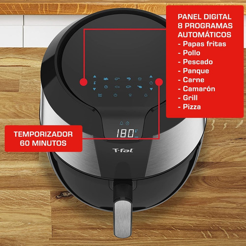 Imagen 2 de 7 de Freidora De Aire Eléctrica Sin Aceite T-fal Xxl 8 Pgm 6.5 Lt