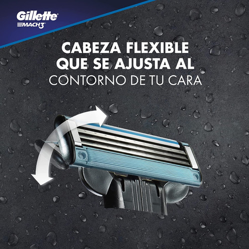 Repuestos Para Afeitar C/ Banda Lubricante Gillette Mach3 4p