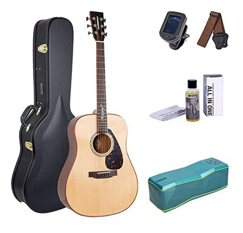 Guitarra Dreadnought Premium Con Estuche Y Altavoz Bluetooth