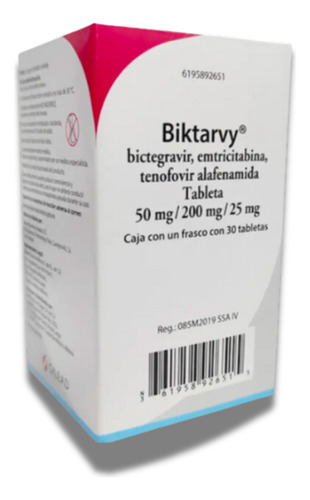 Biktarvy 50 Mg/ 200 Mg/ 25 Mg Frasco Con 30 Tabletas