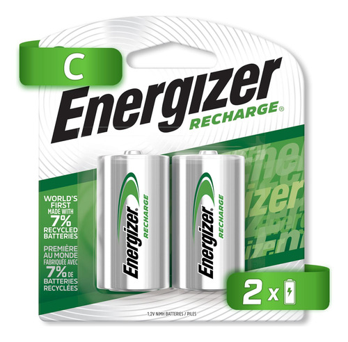 Pila Energizer Recargable C C/2 2500mah Nimhhr14