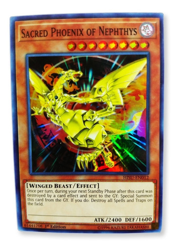 Yugi-oh! Sacred Phoenix Of Nephthys Hisu-en012 Super