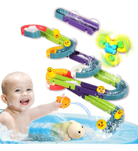 ~? Cozybomb Baby Kids Bath Toys Set, 39 Pcs Slide Tracks Diy