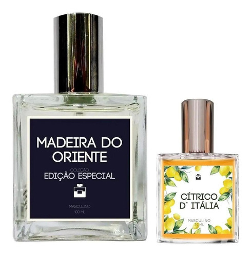 Perfume Essência do Brasil Madeira Do Oriente 100ml + Cítricos D'italia 30ml