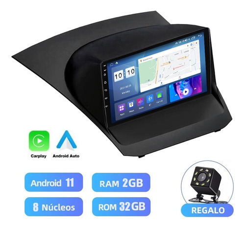 Estéreo 2+32g Para Ford Fiesta 2008-2019 Carplay Cámara Gps