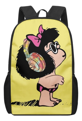 Linda Mochila Escolar De Dibujos Animados Mafalda 3d Patrón