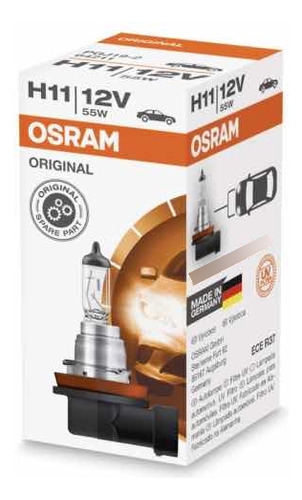 1 Bombillo Osram Aleman H11 Original 12v55w Standard Halogen