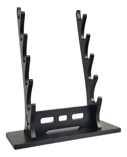 Soporte Compatible Con Espadas Samurai Rack Negro 5 Niveles.