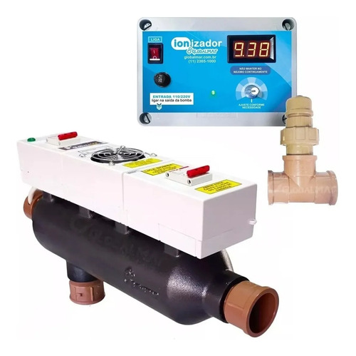 Aquecedor De Piscina Com Ionizador Brinde 40.000 Litros 10kw