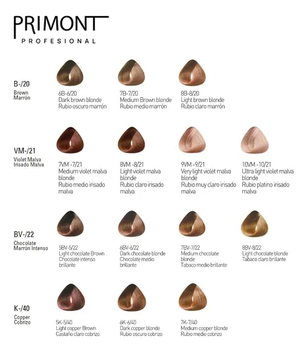 Primont Color X12 Tintura Coloración Cabello 60gr C/amoniaco